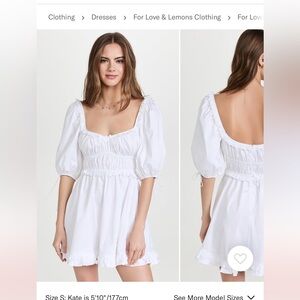 For Love and Lemons Jackson Mini Dress - White